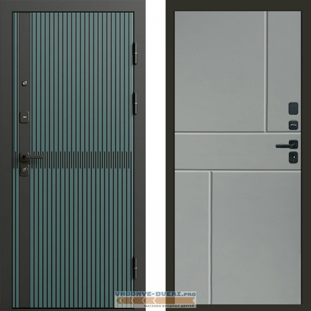 Дверь Termo Door ГРАУНД Velutto Verde Бетон Горизонт Grey софт